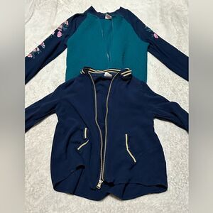 Jackets - girls zip up light jackets - set of 2 - size Medium